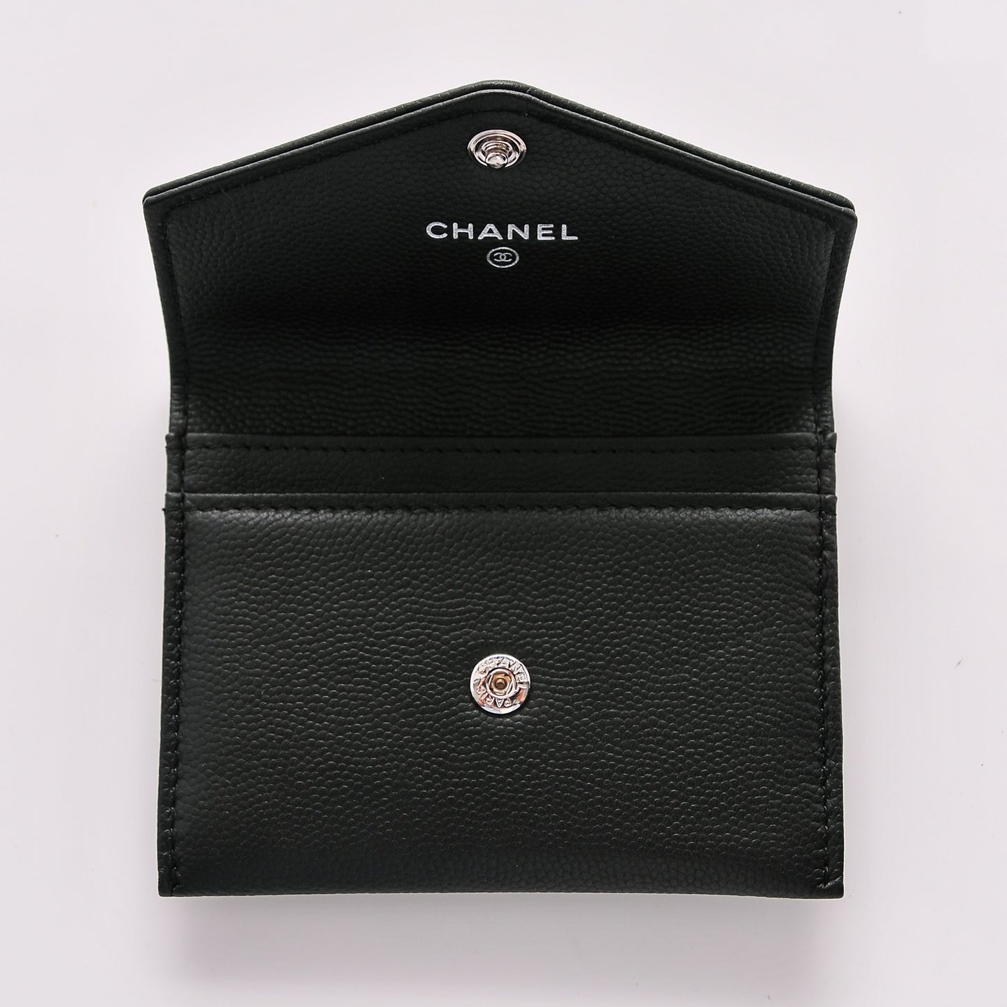 Caviar Envelope Card Holder Wallet Black