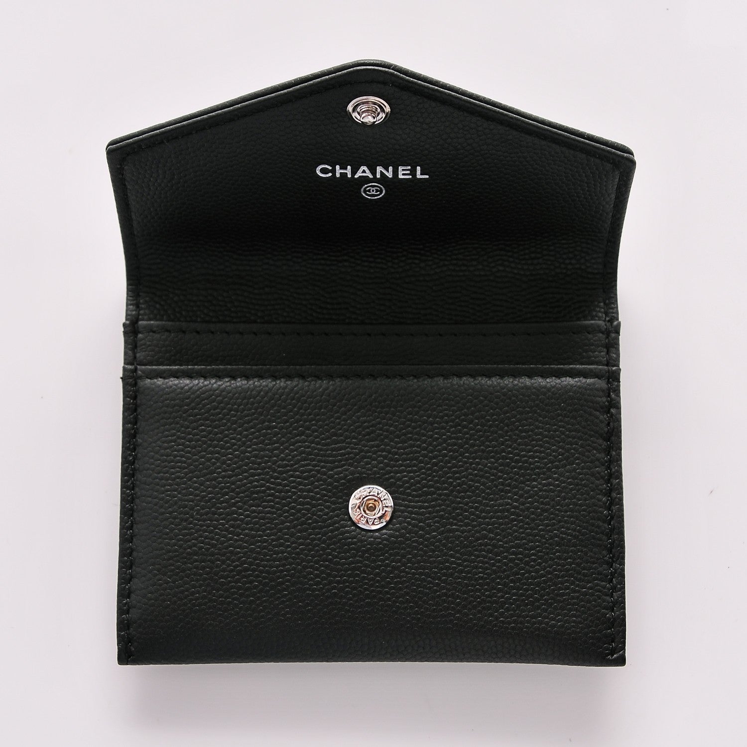 Chanel Caviar Envelope Card Holder Wallet Black 5 of 8