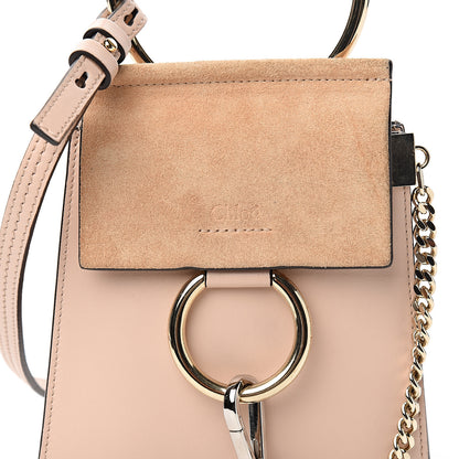 Chloe Suede Calfskin Mini Faye Bracelet Bag Cement Pink 9 of 9