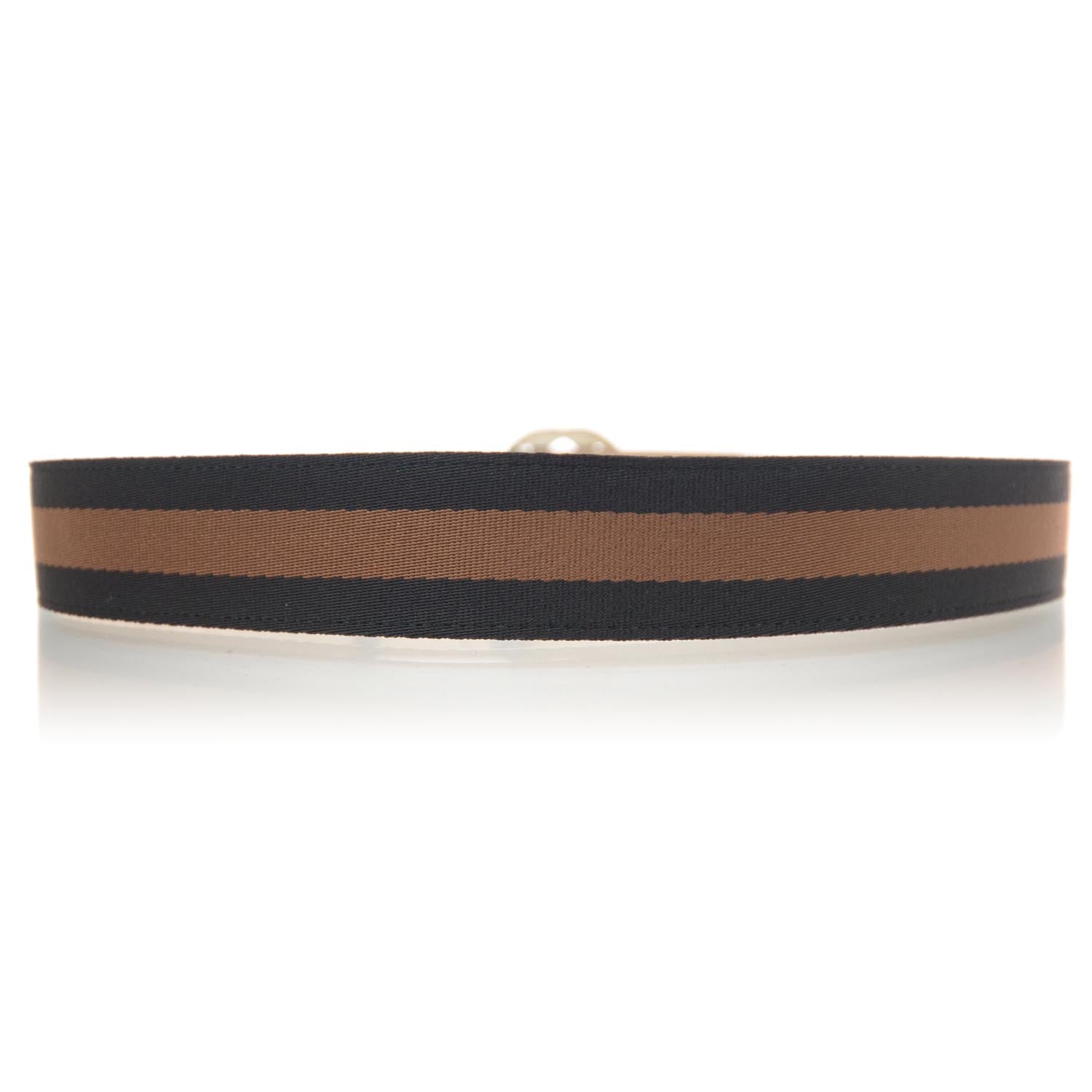 Gucci Leather Web GG Belt 95 38 2 of 5