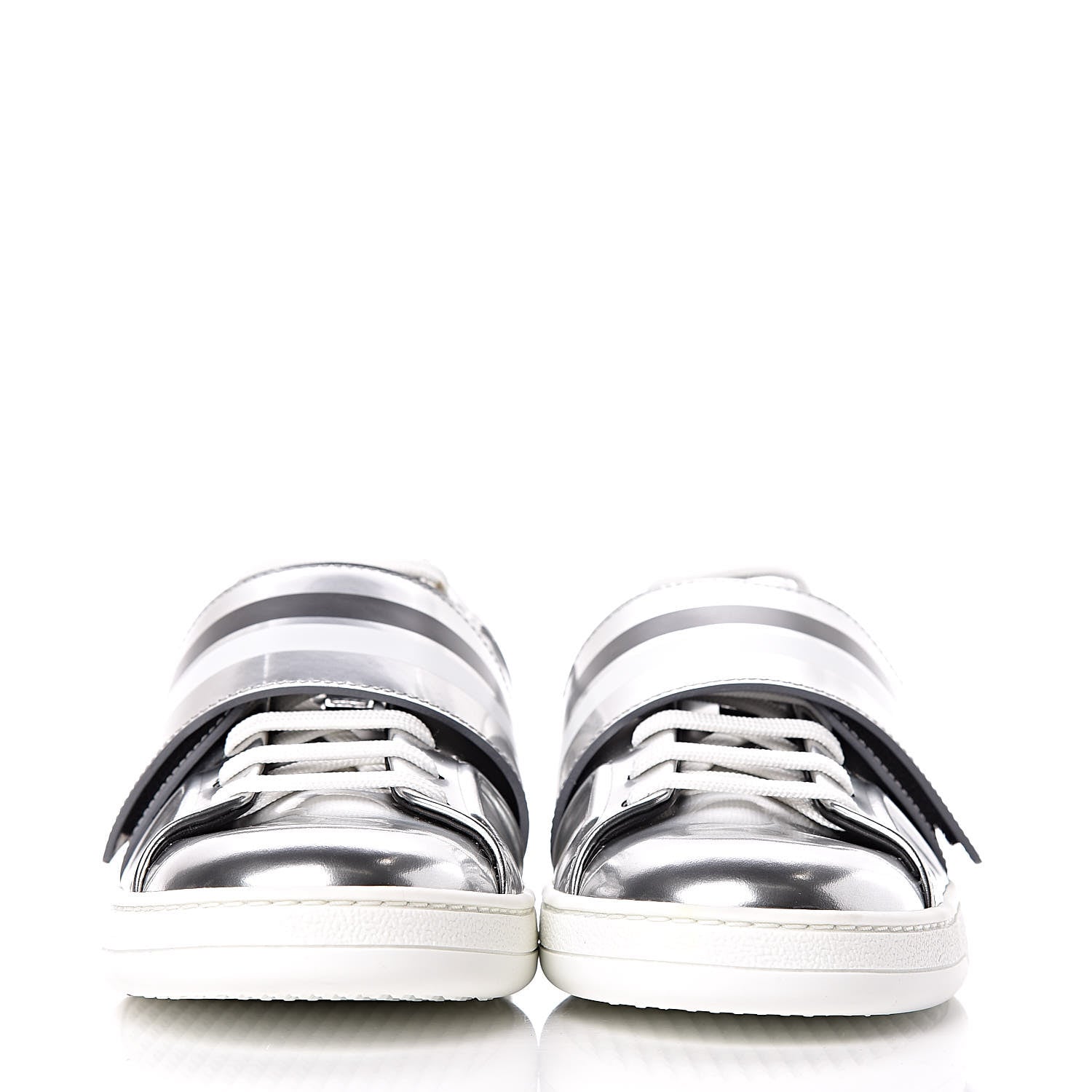 Louis Vuitton Patent Spaceship Sneakers 38.5 Silver 2 of 12