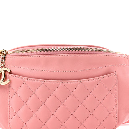 Chanel Lambskin Quilted Bi Waist Bag Fanny Pack Pink 8 of 10