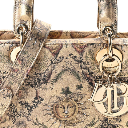 Christian Dior Metallic Calfskin Small Toile de Jouy Soleil Gold 8 of 10