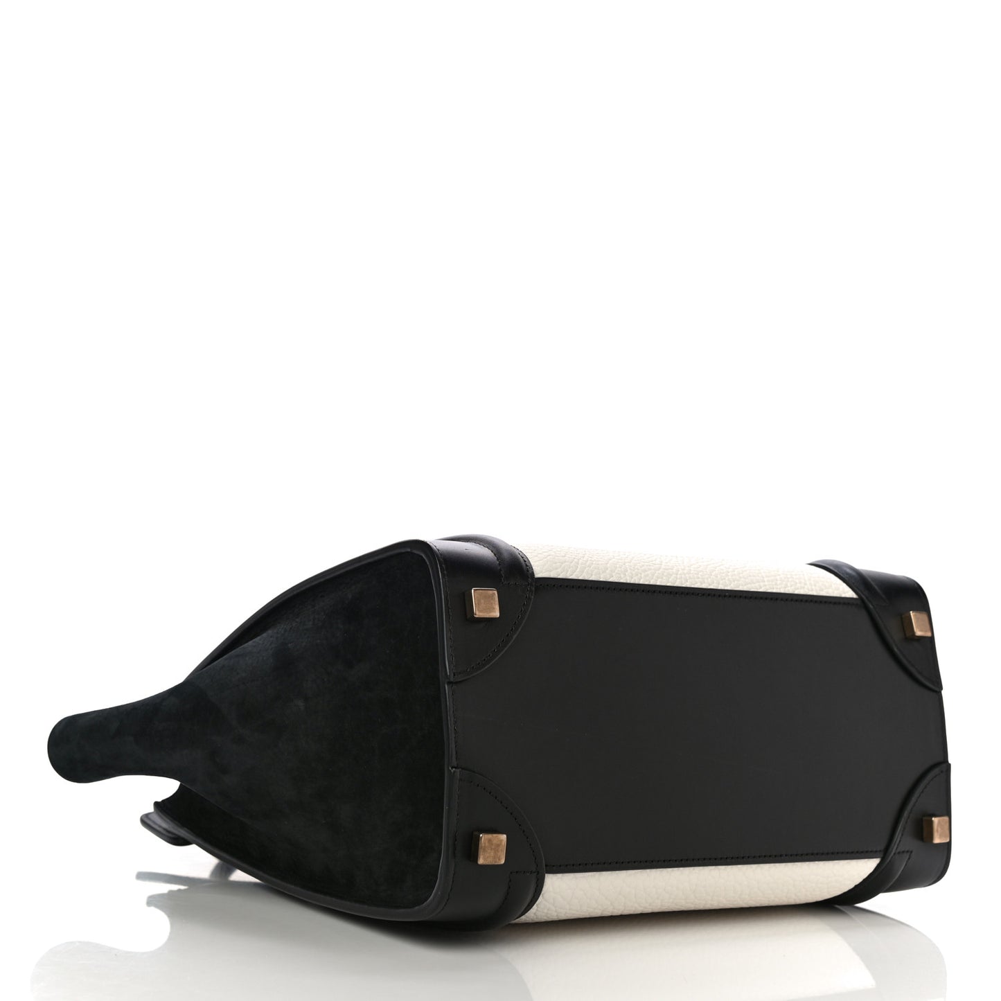 Bullhide Calfskin Micro Bi-Color Luggage Black White
