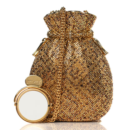 Judith Leiber Crystal Money Bags Minaudiere Clutch Gold 3 of 10