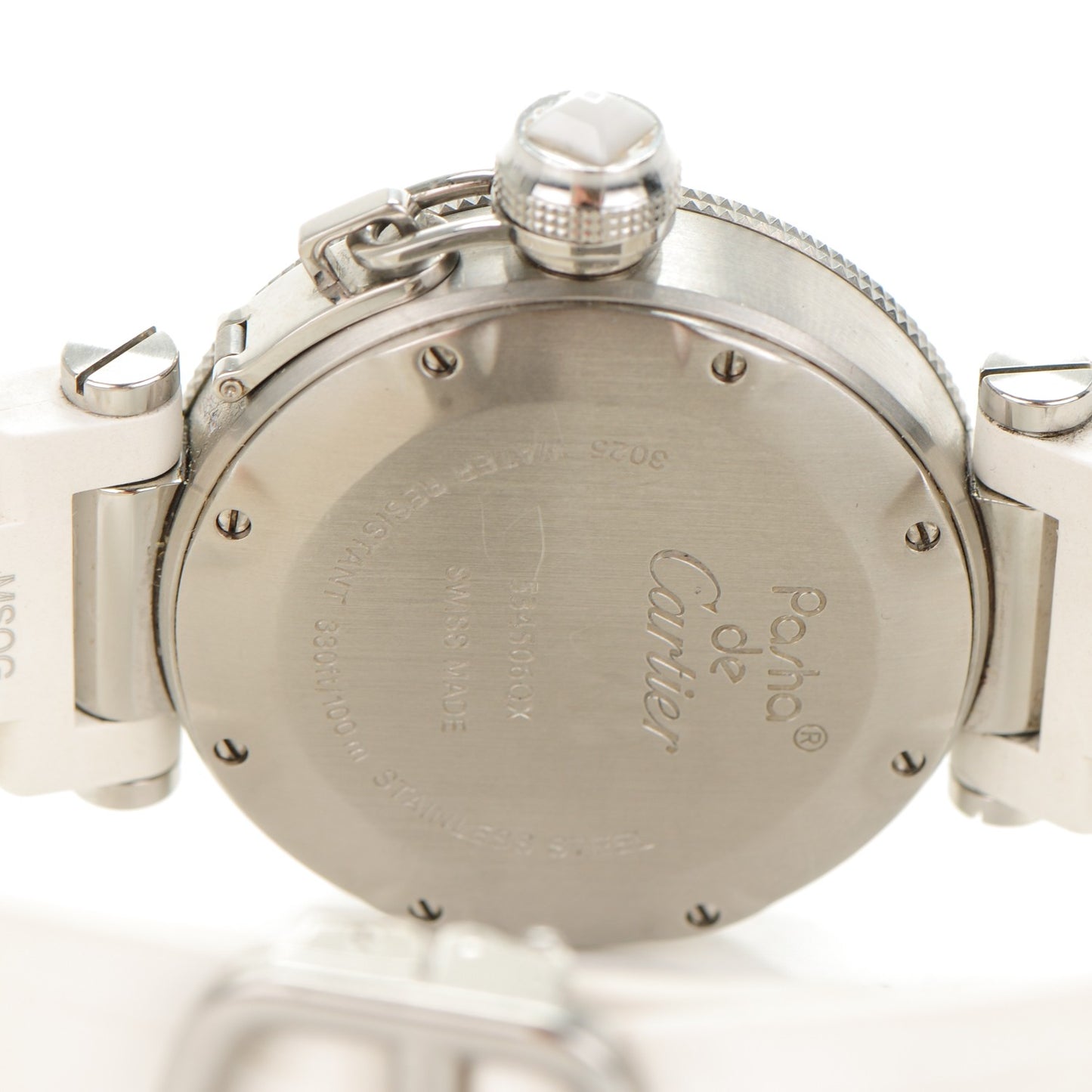 Stainless Steel 18K Pink Gold Rubber 33mm Pasha C Seatimer Quartz Watch