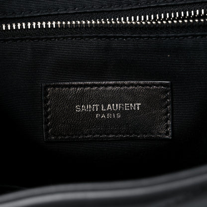 Saint Laurent Calfskin Y Quilted Monogram Medium Loulou Backpack Storm 7 of 16