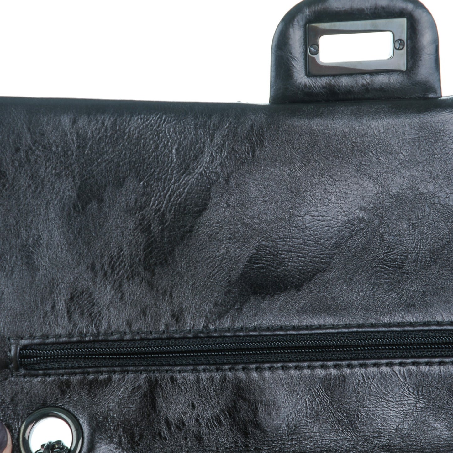 Glazed Calfskin Quilted 2.55 Reissue 226 Flap So Black