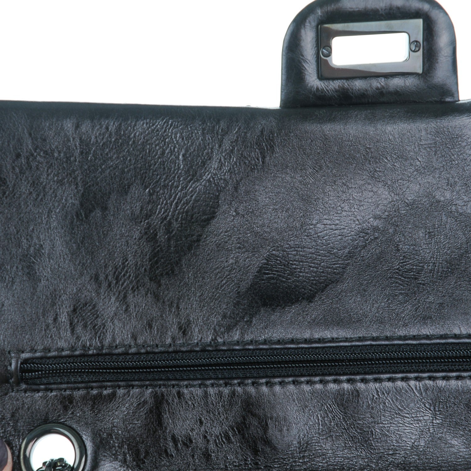 Chanel Glazed Calfskin Quilted 2.55 Reissue 226 Flap So Black 9 of 9