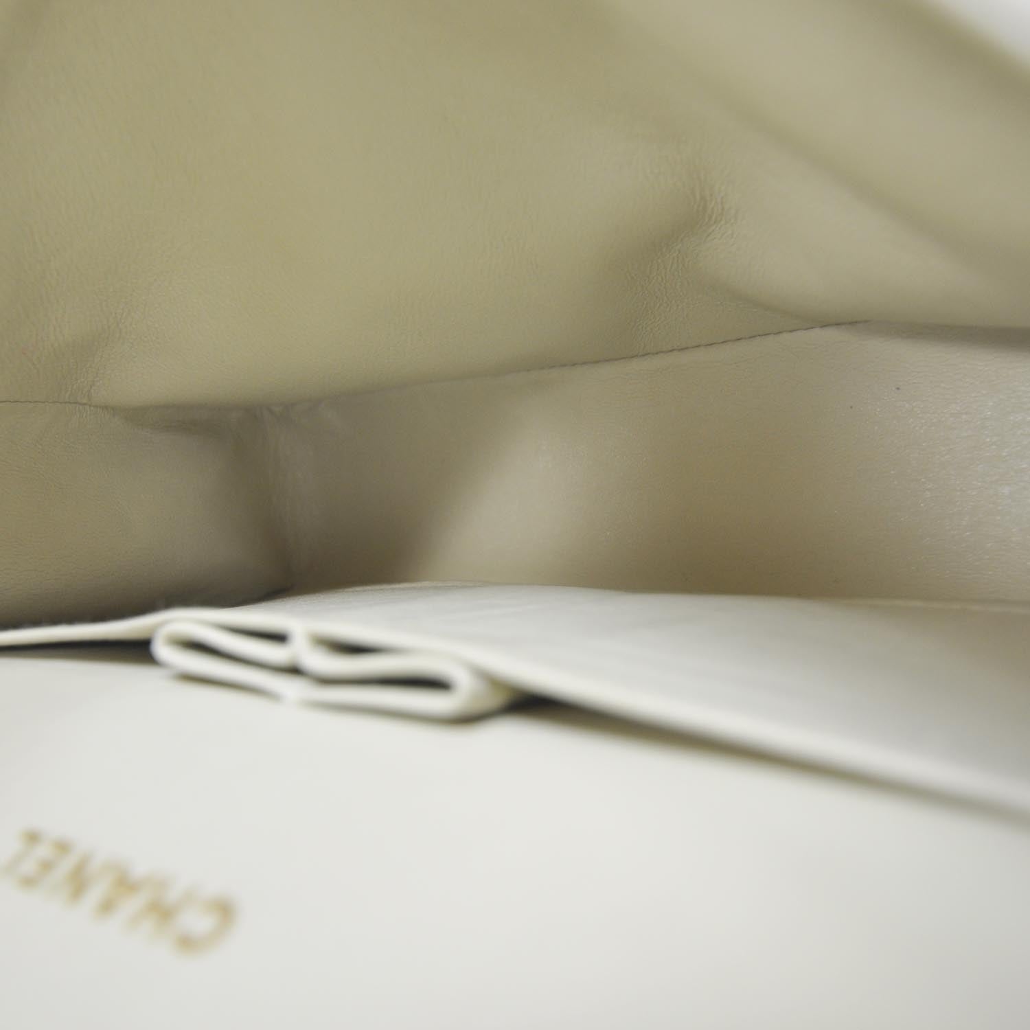 Chanel Lambskin Quilted Medium Double Flap White GHW 6 of 10