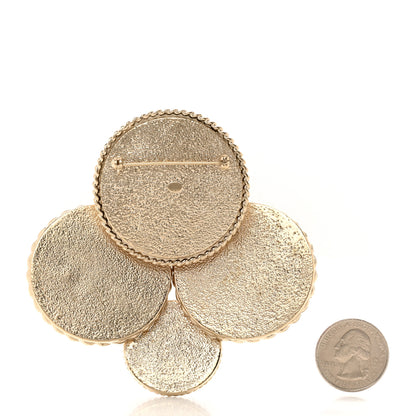 Chanel Logo Button Brooch Gold 2 of 5