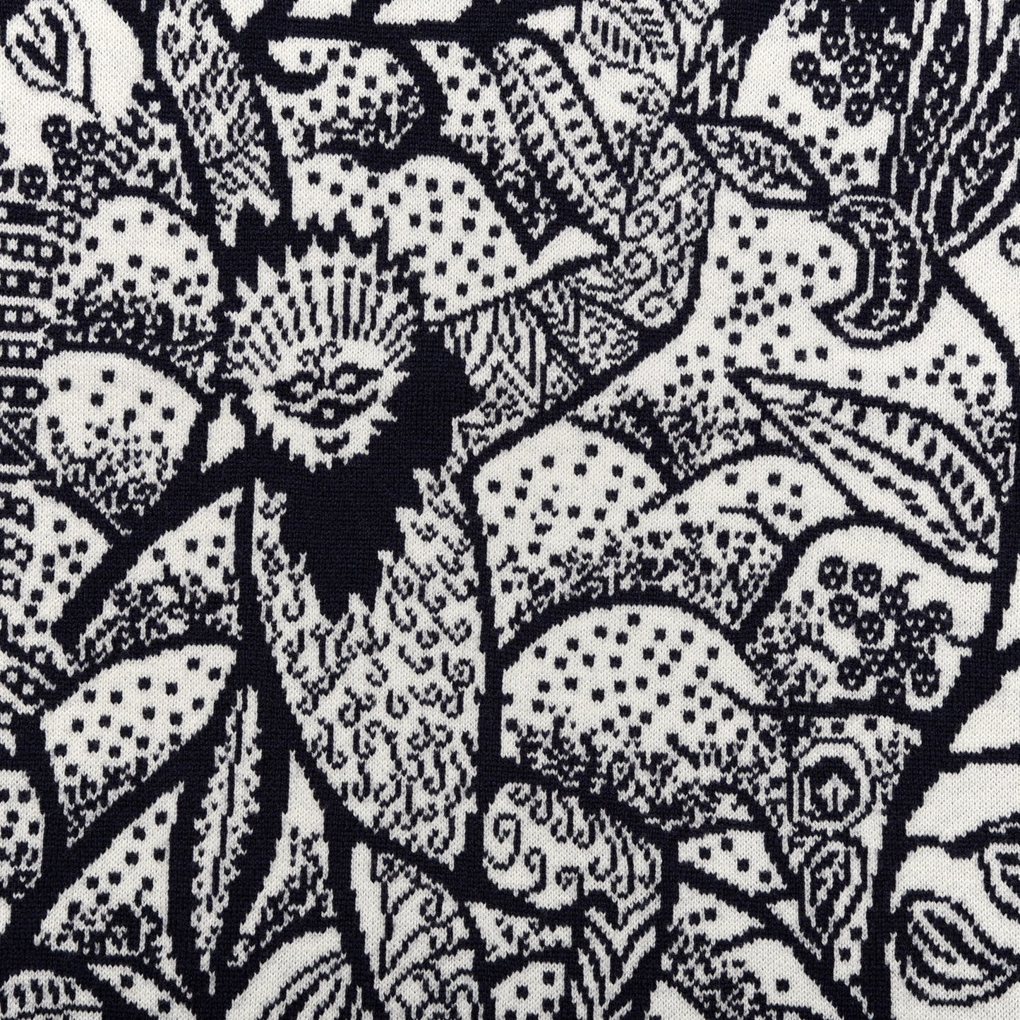 Wool Toile De Jouy Sauvage Scarf Black White