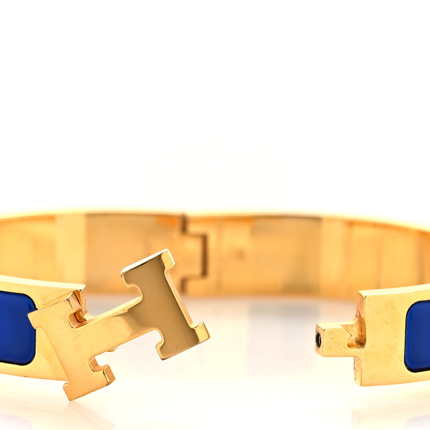 Narrow Enamel Clic Clac H Bracelet PM Bleu Royal