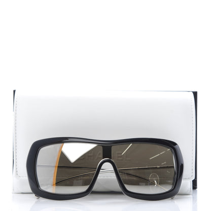 Chanel Acetate Metal Shield Sunglasses 71336 Black 8 of 8