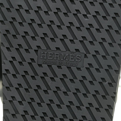 Hermes Calfskin Womens Chypre Sandals 42 Black 6 of 9