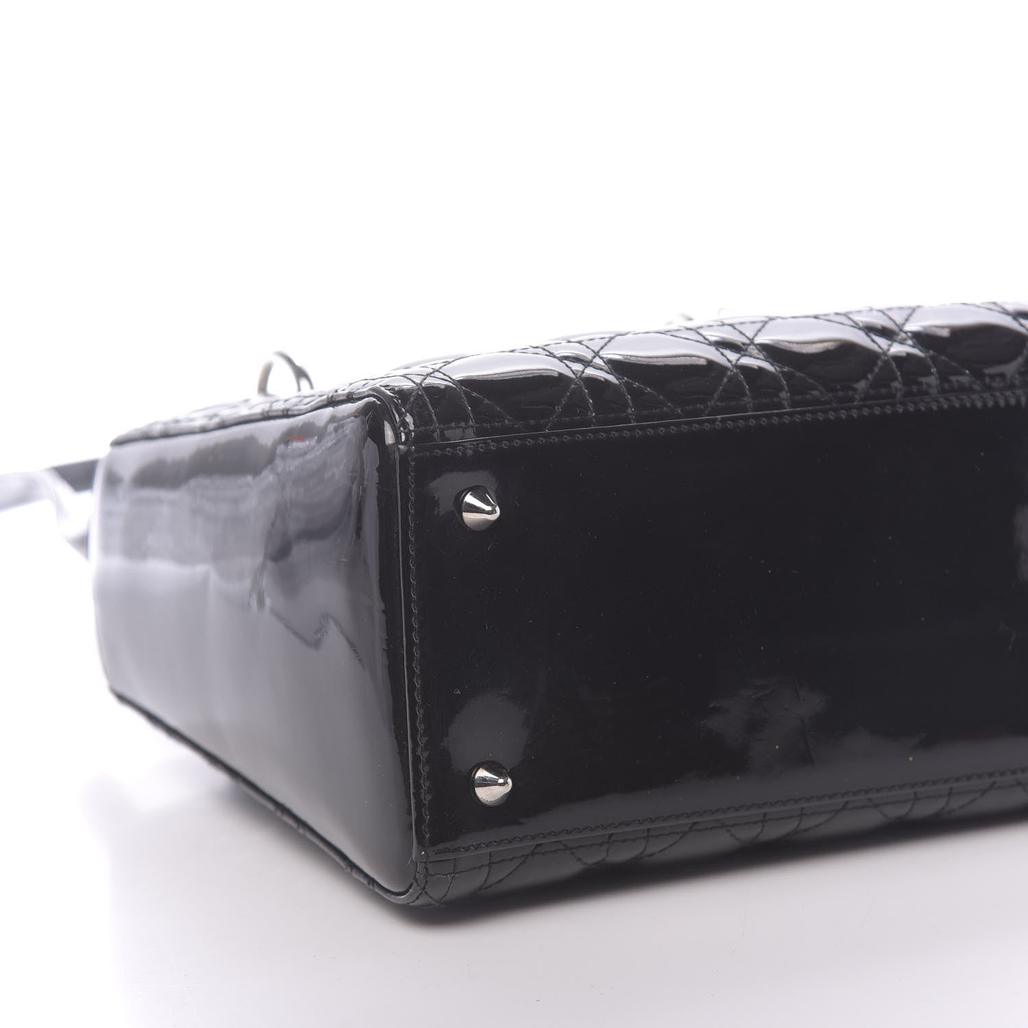 Christian Dior Patent Cannage Medium Lady Dior Black 9 of 10