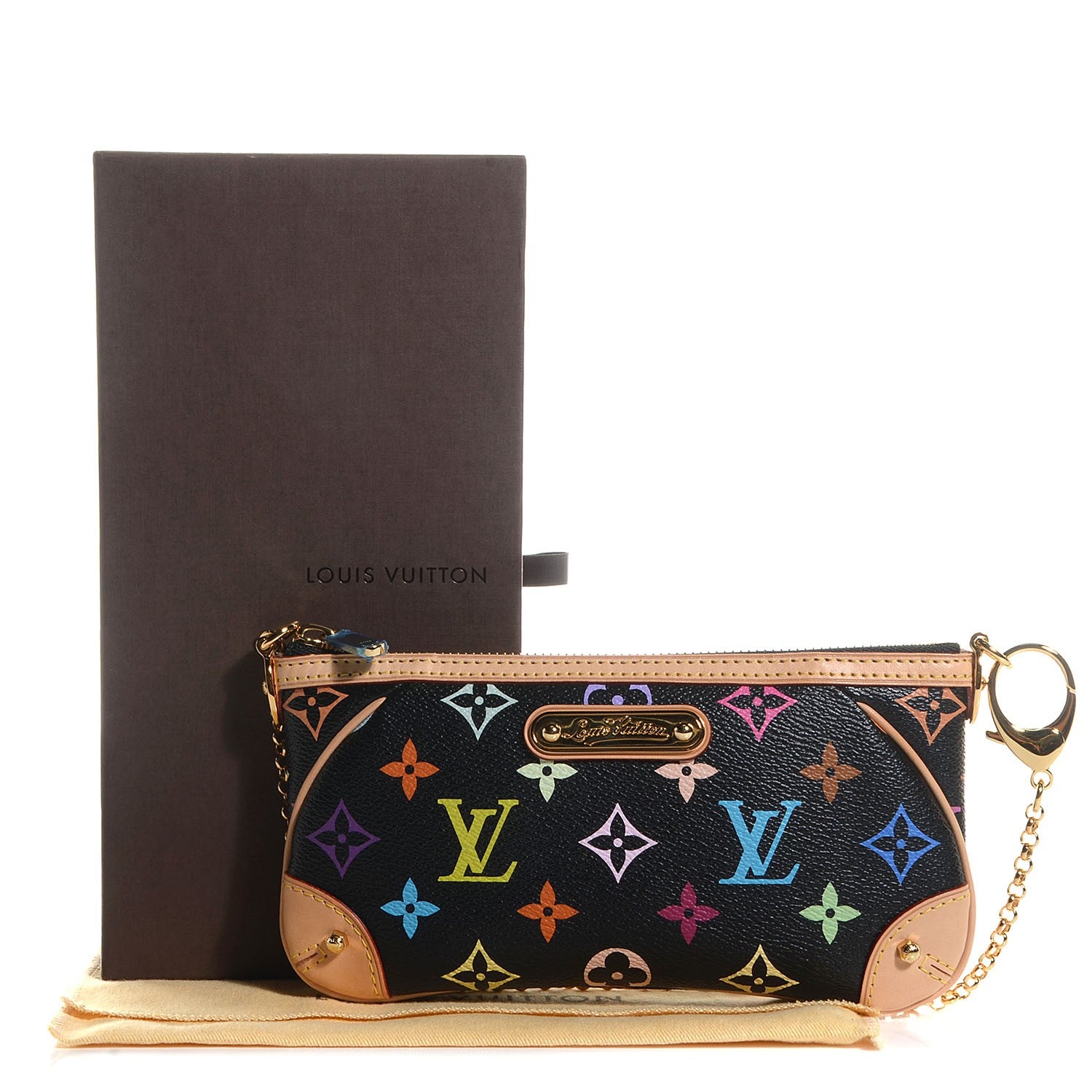 Louis Vuitton Monogram Multicolor Pochette Milla MM Black 8 of 8
