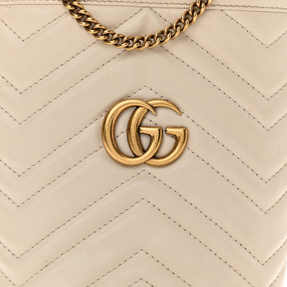 Gucci Calfskin Matelasse Mini GG Marmont 2.0 Bucket Bag White 8 of 10