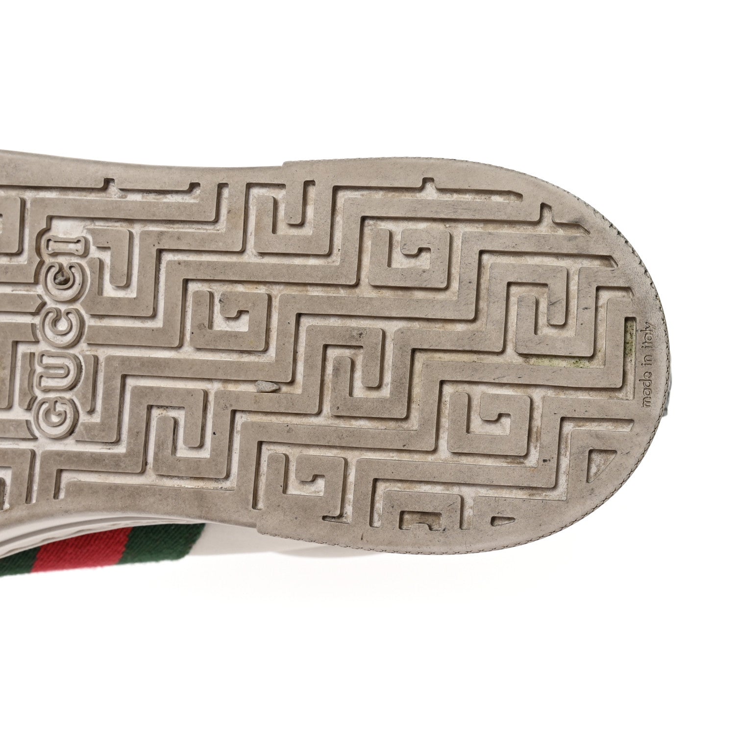 Gucci Ultralight Plume Calfskin Web Mens New Ace Sneakers 8.5 Green Ace 7 of 9