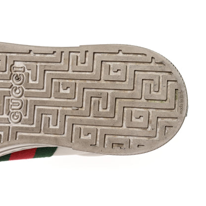Gucci Ultralight Plume Calfskin Web Mens New Ace Sneakers 8.5 Green Ace 7 of 9