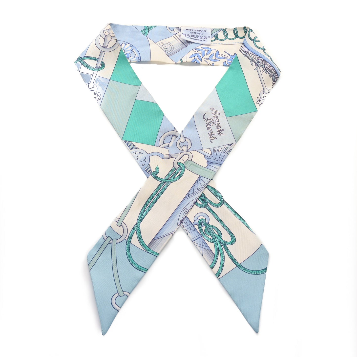 Silk Cliquetis Twilly Ciel White Menthol