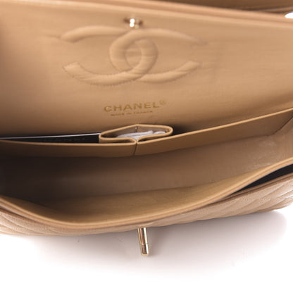Chanel Caviar Quilted Medium Double Flap Beige 5 of 11