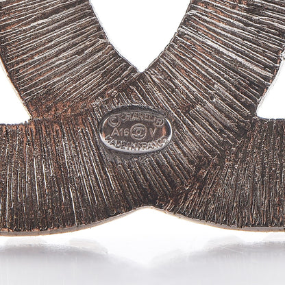 Chanel Baguette Crystal CC Brooch Silver 4 of 5