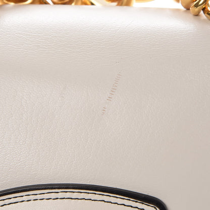 Miu Miu Goatskin Madras Dahlia Shoulder Bag White 9 of 9