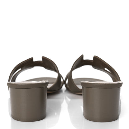 Hermes Epsom Oasis Sandals 40.5 Etoupe 5 of 12