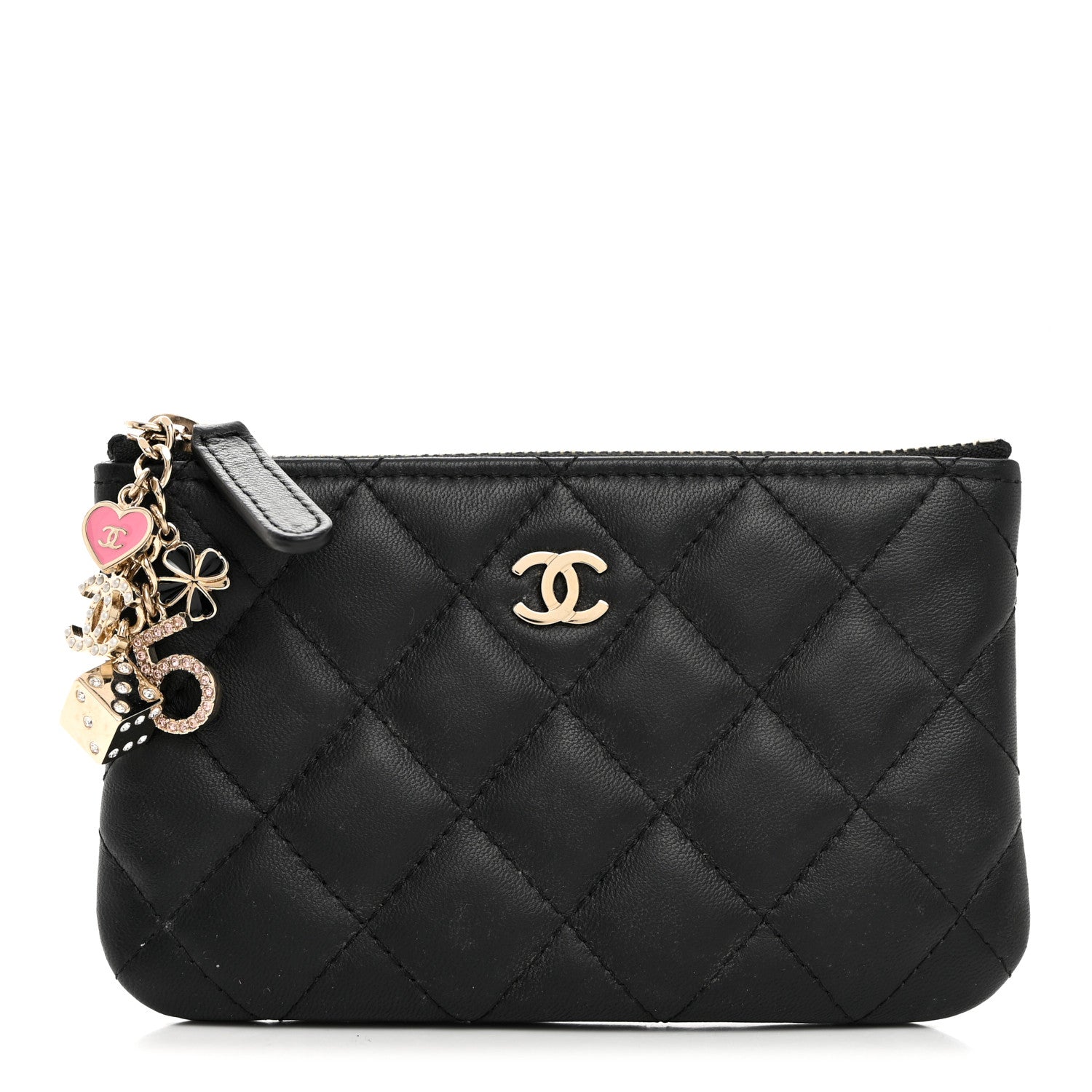 Chanel Lambskin Quilted Casino Coin Purse Black 1 of 11