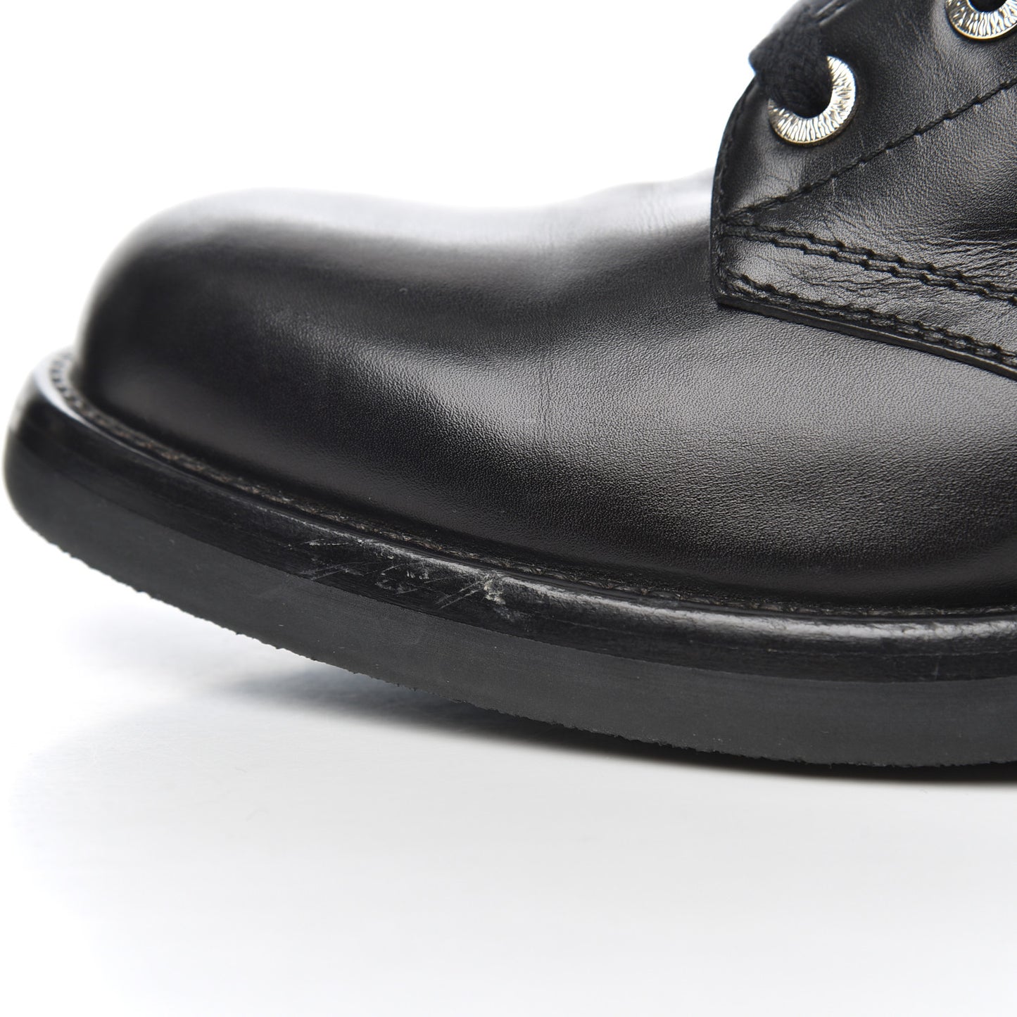Lambskin Combat Boots 39 Black