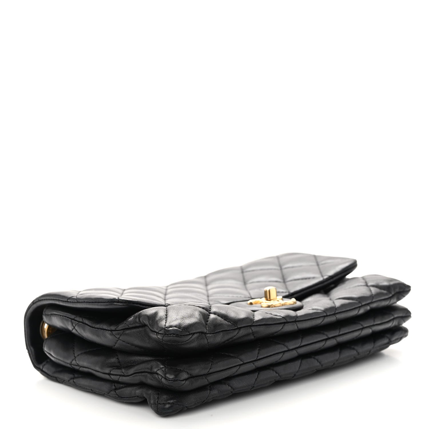 Chanel Lambskin Quilted Medium Pillow Crush Flap Bag Black 4 of 12