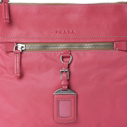 Prada Nylon Vitello Daino Hobo Fuxia 10 of 10
