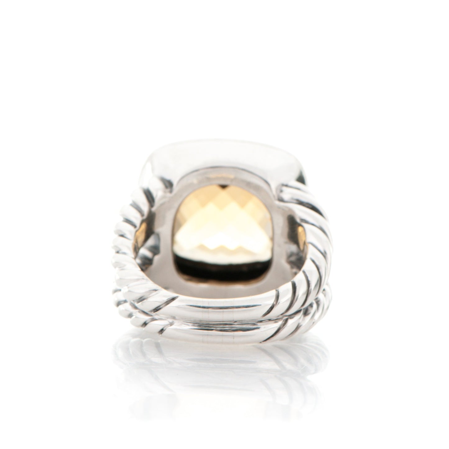 Sterling Silver Citrine 14mm Albion Ring 55 7.25