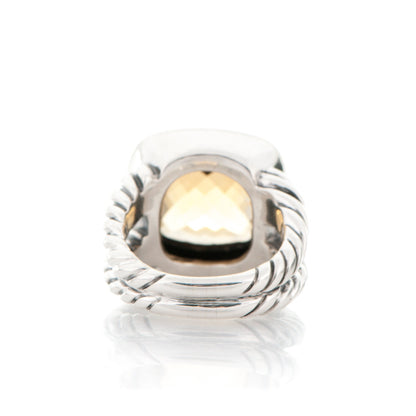 David Yurman Sterling Silver Citrine 14mm Albion Ring 55 7.25 4 of 6