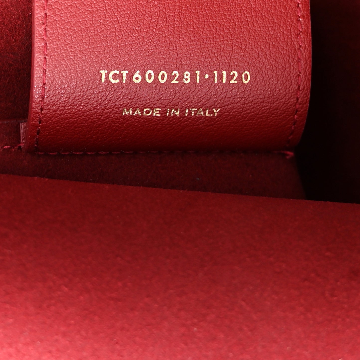 Calfskin Large Shopping Tote Opyum Red