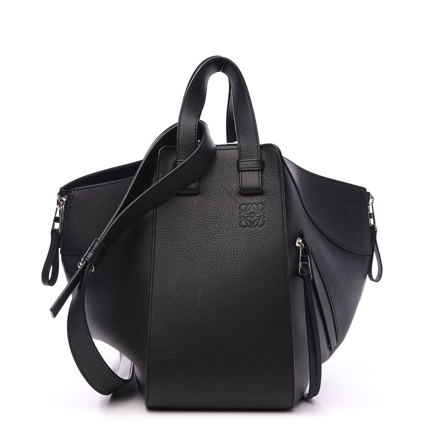 Calfskin Small Hammock Shoulder Bag Black