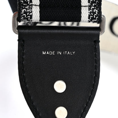 Christian Dior Canvas Embroidered Shoulder Strap Black White 4 of 4