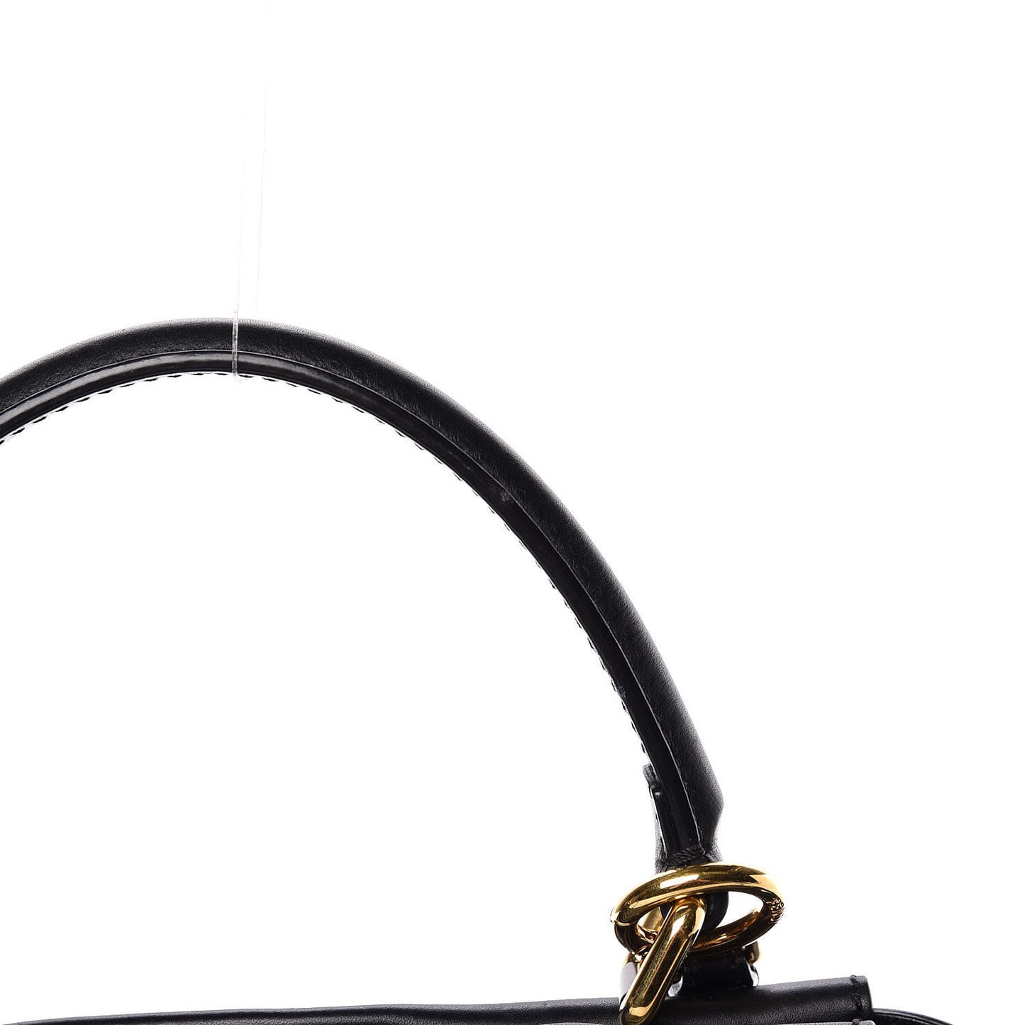 Vitello Seta Shiny Nappa Medium Peekaboo Iconic Satchel Black