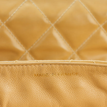 Chanel Vinyl Quilted Jumbo Single Flap Beige 7 of 15