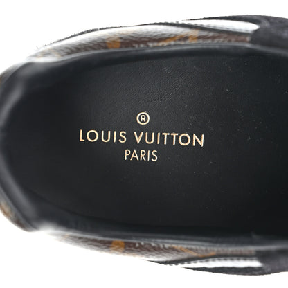 Louis Vuitton Suede Monogram Run Away Sneakers 38 Black 7 of 8