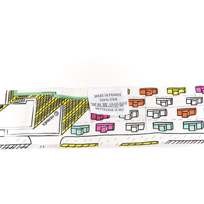 Hermes Silk Pantin City Twilly White Vert Multicolor 3 of 3