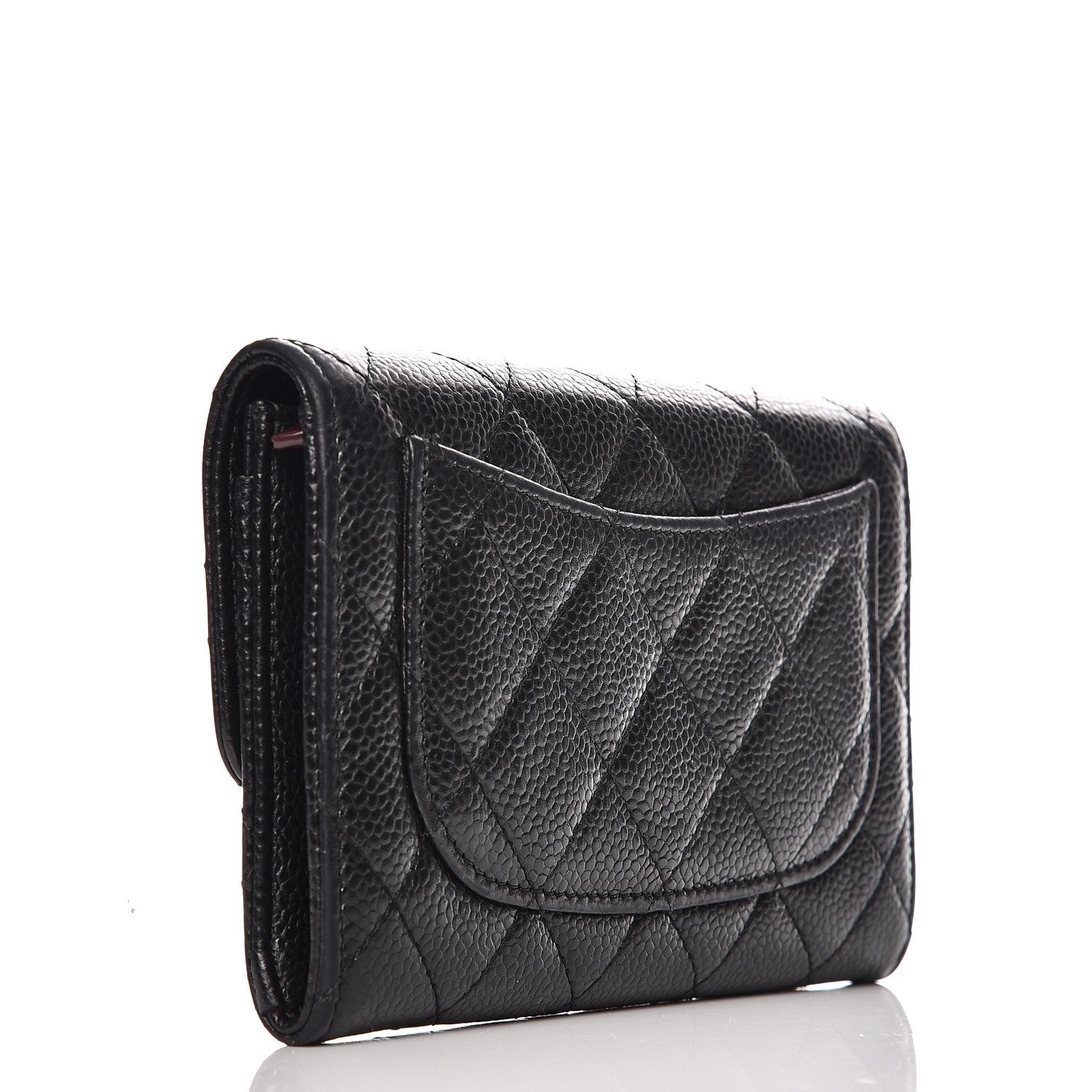 Chanel Caviar Quilted Small Flap Wallet Black 3 of 8