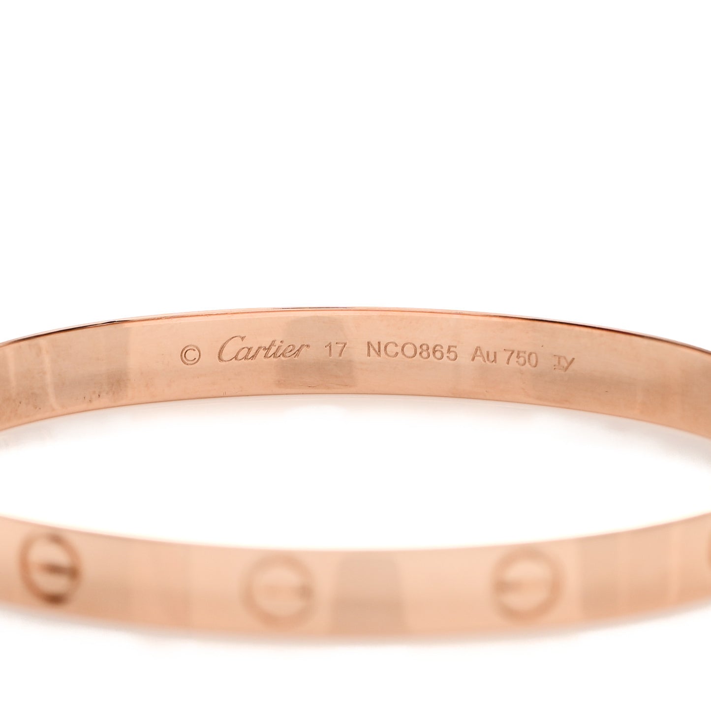 18K Pink Gold LOVE Bracelet 17