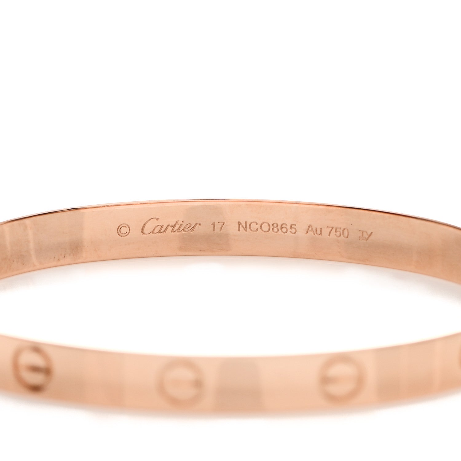 Cartier 18K Pink Gold LOVE Bracelet 17 3 of 6