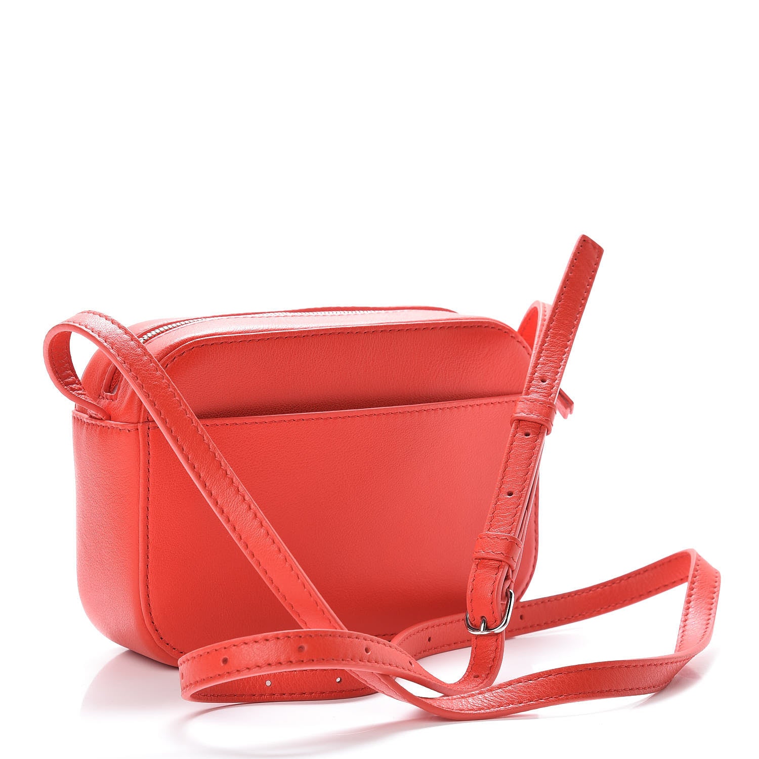 Balenciaga Smooth Calfskin Logo XS Everyday Camera Bag Vivid Red Black 3 of 10