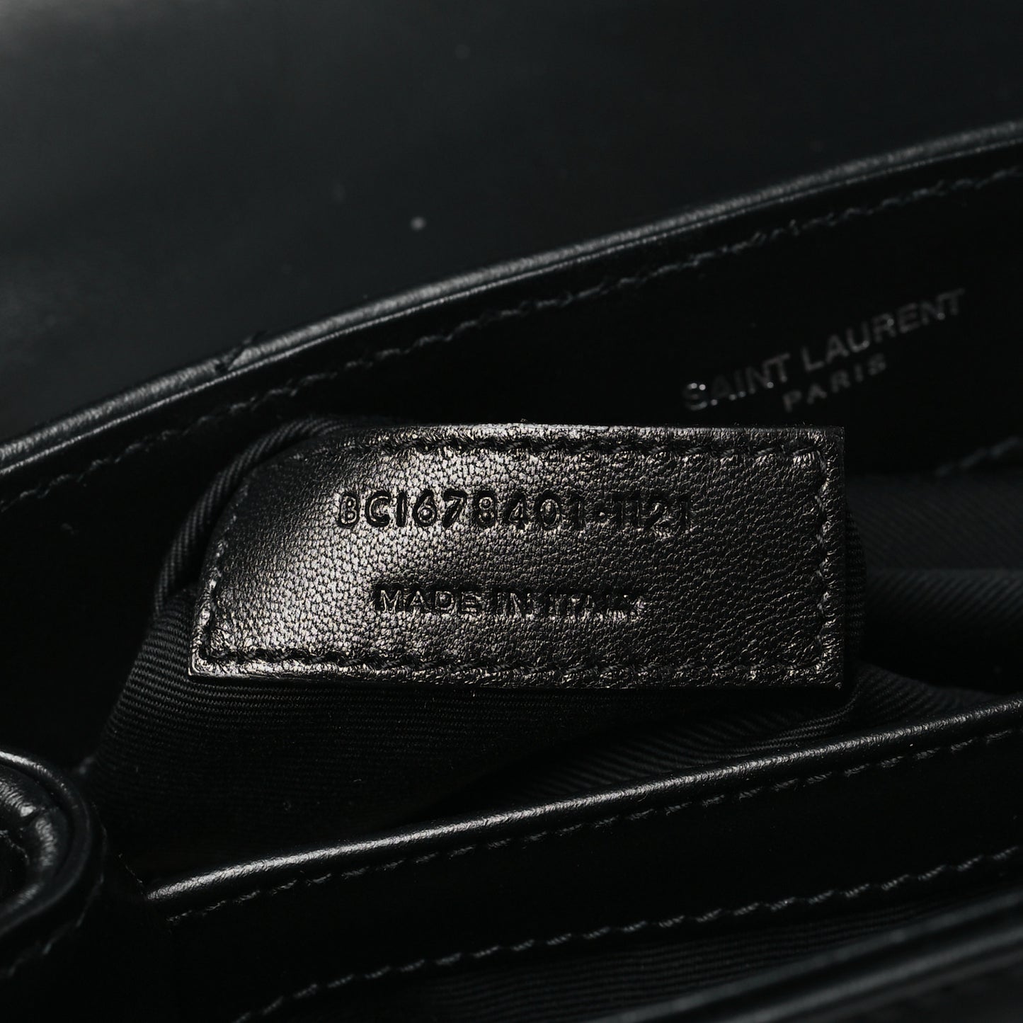 Calfskin Y Quilted Monogram Toy Loulou Crossbody Bag Black