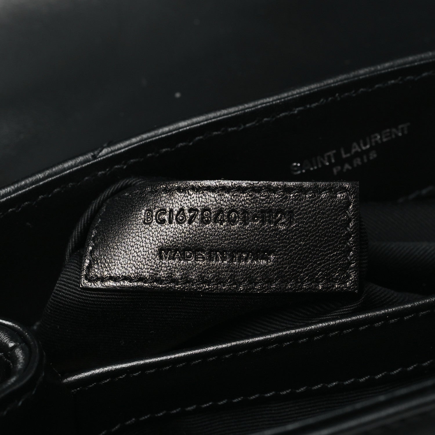 Saint Laurent Calfskin Y Quilted Monogram Toy Loulou Crossbody Bag Black 7 of 11