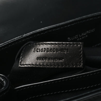 Saint Laurent Calfskin Y Quilted Monogram Toy Loulou Crossbody Bag Black 7 of 11