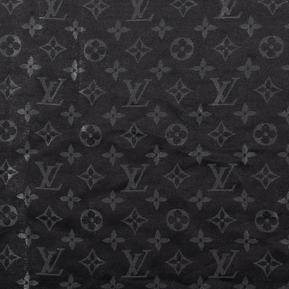 Louis Vuitton Silk Lurex Wool Monogram Shine Shawl Black 2 of 4